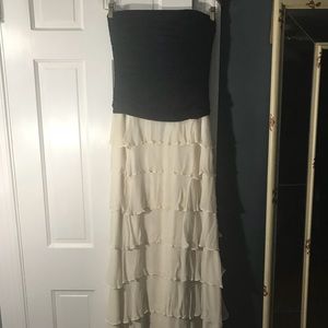 Black and off white BCBG Maxazria dress